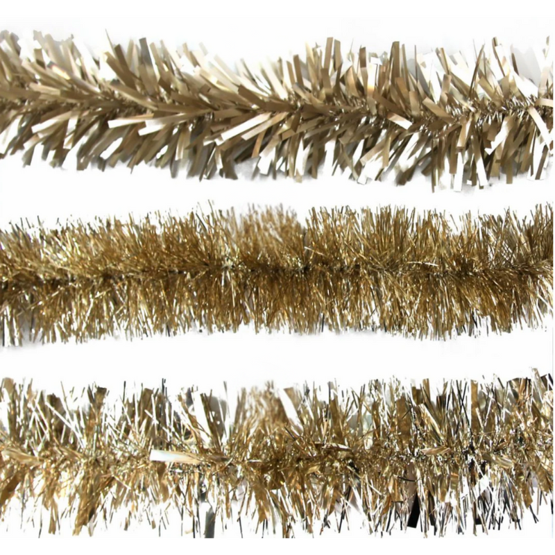 Ronis Tinsel 2m Champagne Assorted
