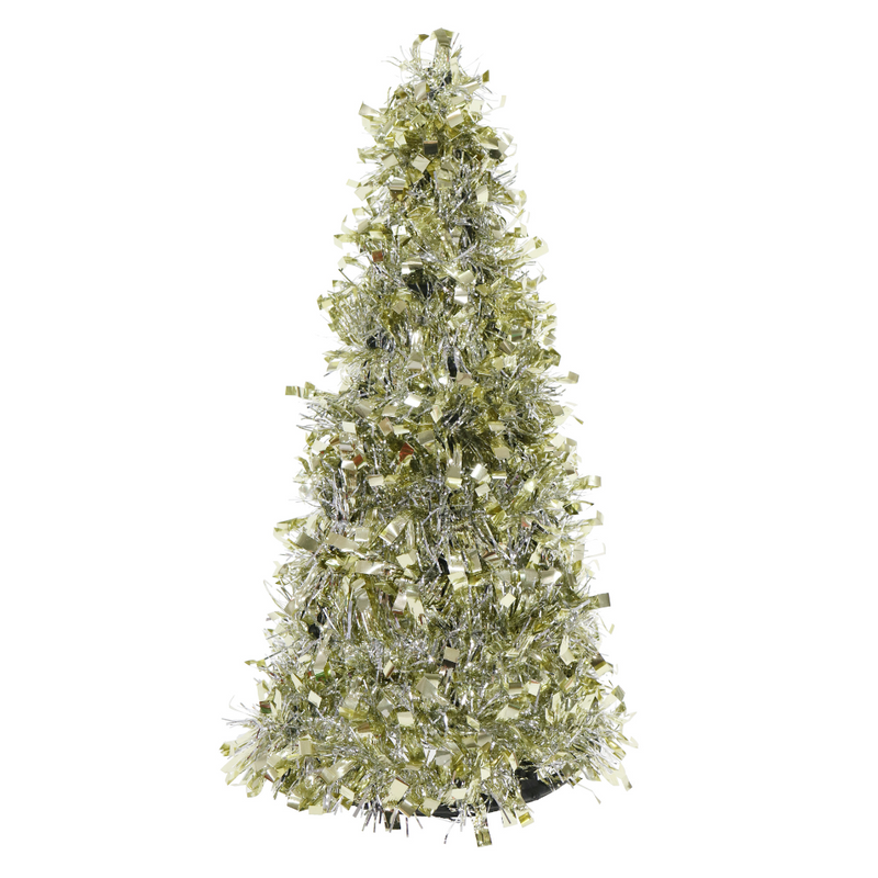 Ronis Tinsel Cone Tree 26cm Assorted
