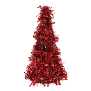 Ronis Tinsel Cone Tree 26cm Assorted
