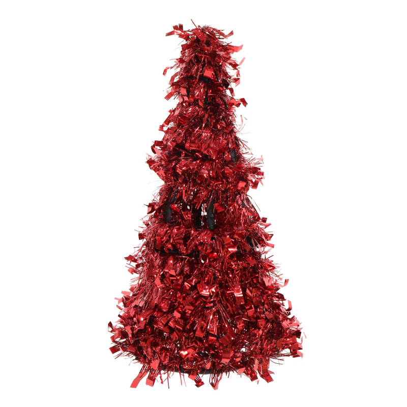 Ronis Tinsel Cone Tree 26cm Assorted