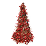 Ronis Tinsel Cone Tree 26cm Assorted