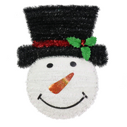 Ronis Tinsel Face Plaque 46x37x6cm Assorted