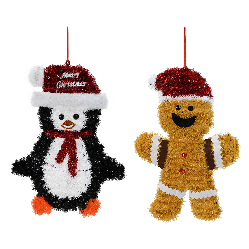 Ronis Tinsel Hanging Character Plaque Assorted