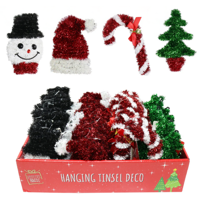 Ronis Tinsel Hanging Deco Assorted