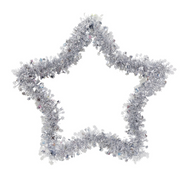Ronis Tinsel Silhouette Star 39cm Assorted
