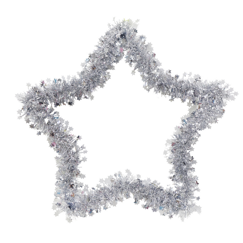 Ronis Tinsel Silhouette Star 39cm Assorted
