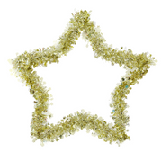 Ronis Tinsel Silhouette Star 39cm Assorted