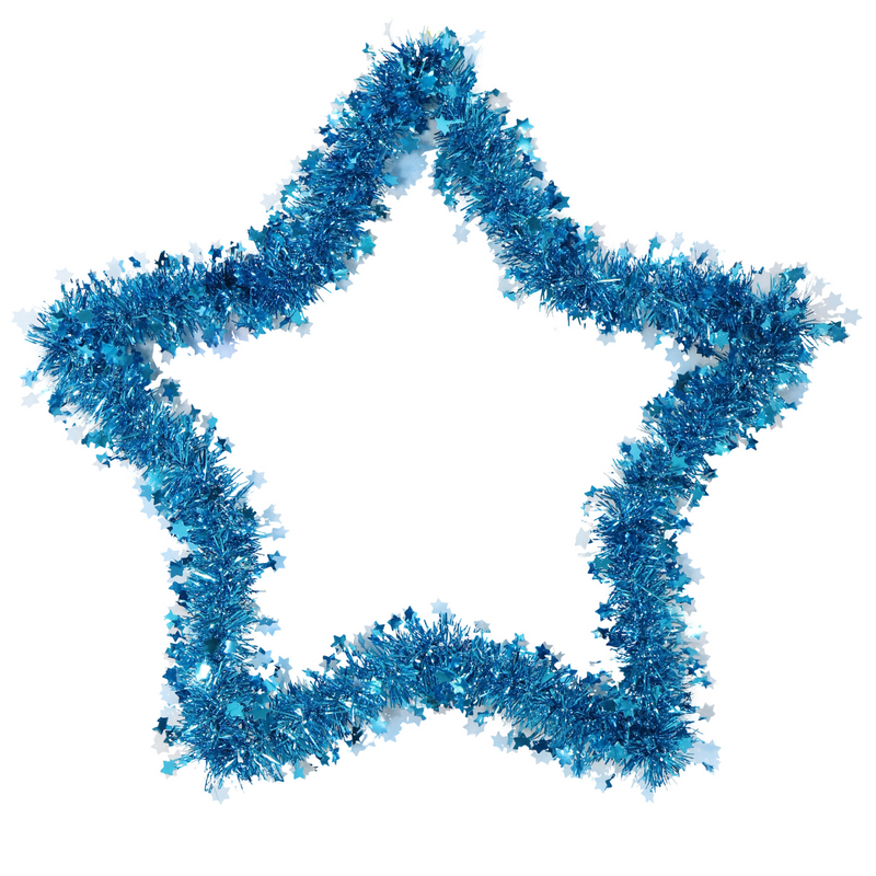 Ronis Tinsel Silhouette Star 39cm Assorted