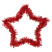 Ronis Tinsel Silhouette Star 39cm Assorted