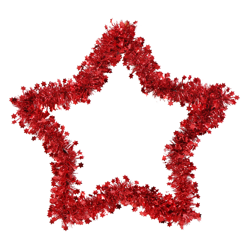 Ronis Tinsel Silhouette Star 39cm Assorted