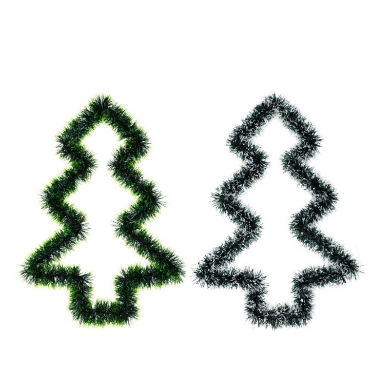 Ronis Tinsel Silhouette Tree 43cm Assorted