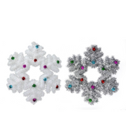 Ronis Tinsel Snowflake With Nutbells 48cm Assorted