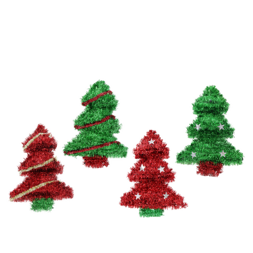 Ronis Tinsel Tree Plaque 35cm Assorted