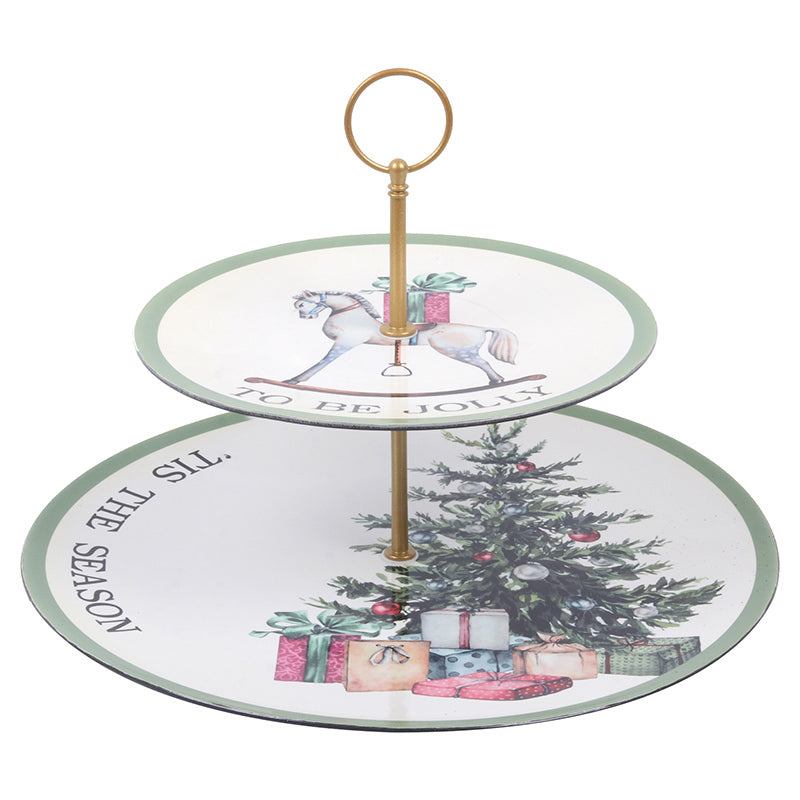 Ronis Tis The Season Cake Stand 2 Tier 33x22cm