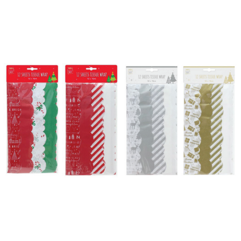 Ronis Tissue Paper Mix 12 Sheets 4 Asstd