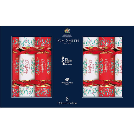 Tom Smith Traditional WB Deluxe Bonbons 8x14in – luxury Christmas crackers with hats, mottos, snaps, and premium gifts