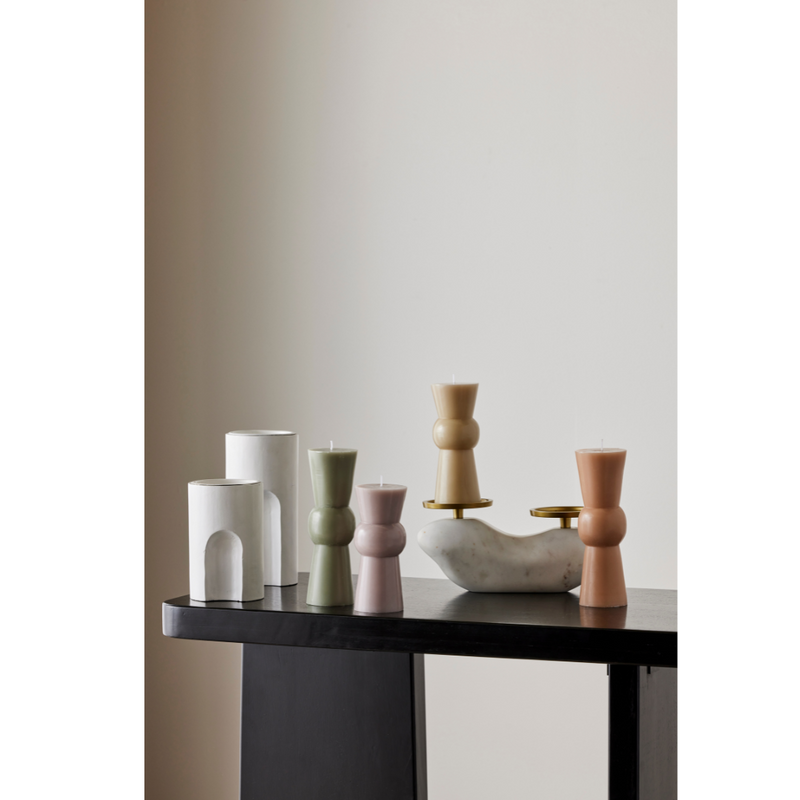 Ronis Totem Unscented Candle 6.3x6.3x15.2cm Milk