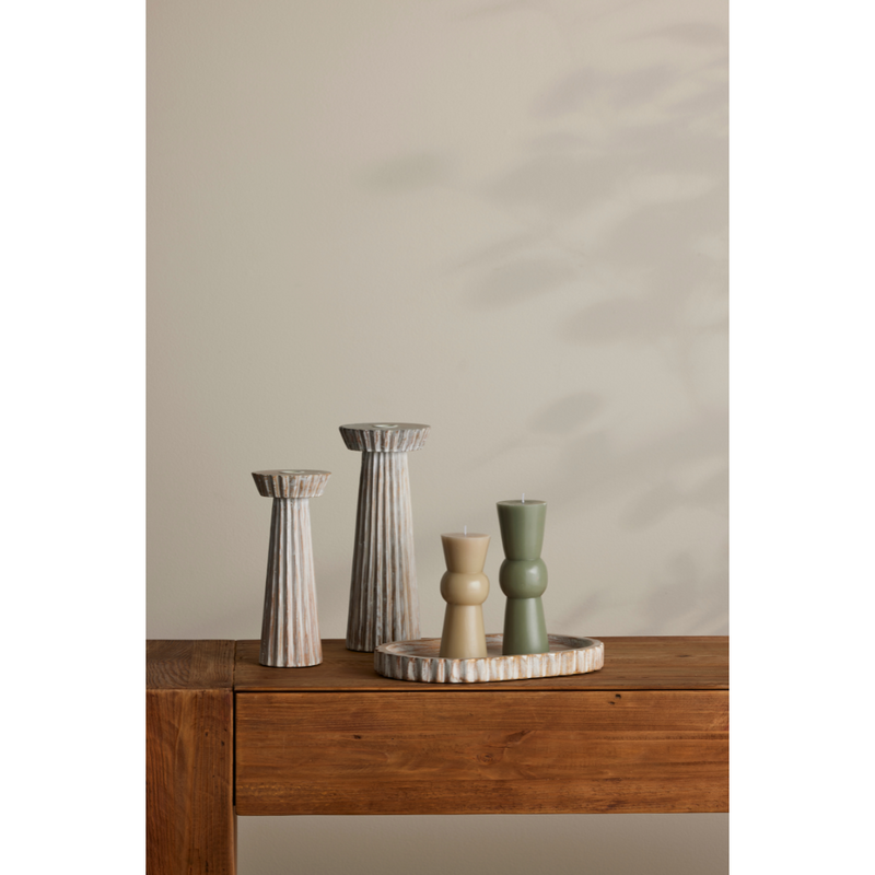 Ronis Totem Unscented Candle 6.3x6.3x15.2cm Milk