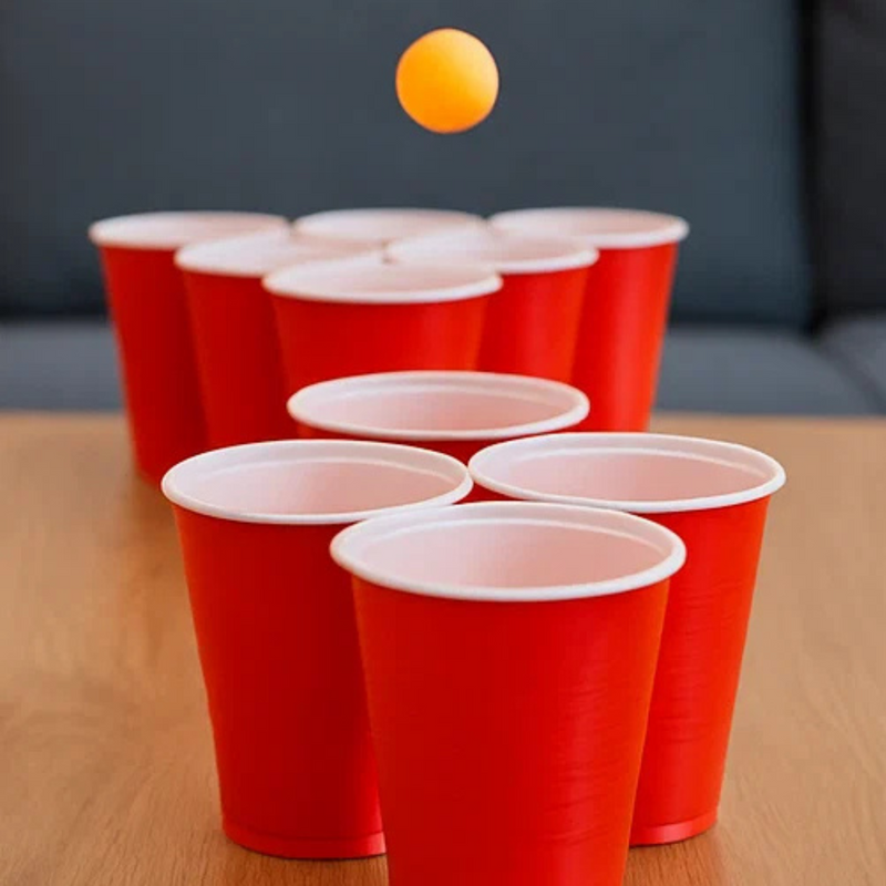 Beer Pong Drinking Game Set 48pk