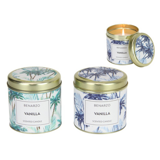 Ronis Travel Tin Candle Palm Des 220g Assorted