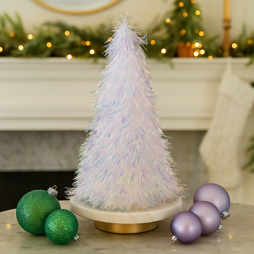 Iridescent Christmas tree 26cm tabletop decoration