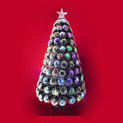 180cm green fiber optic Christmas tree with Bluetooth control and multicolour lights for interactive and vibrant festive displays