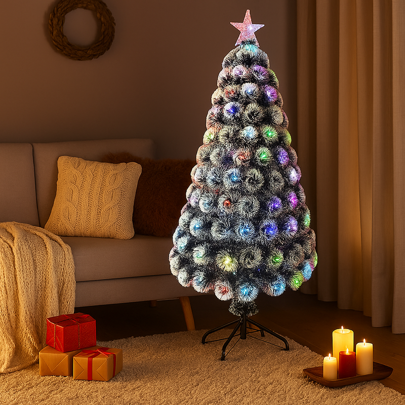 2.7m Emerald Angel Christmas garland with full green foliage, unlit