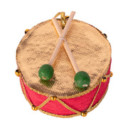 Tree Ornament Drum 8cm Red Christmas Decoration