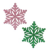 Pink and Mint Snowflake Tree Ornament 27.5cm for Christmas tree or holiday decoration