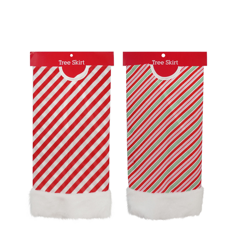 Ronis Tree Skirt Candy Stripes 100cm Assorted