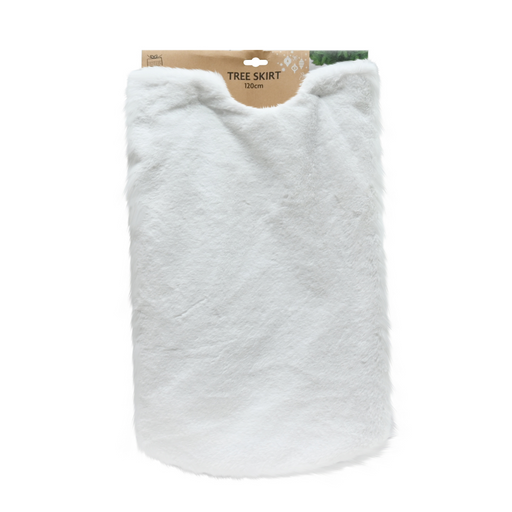 Ronis Tree Skirt White Plush 120cm