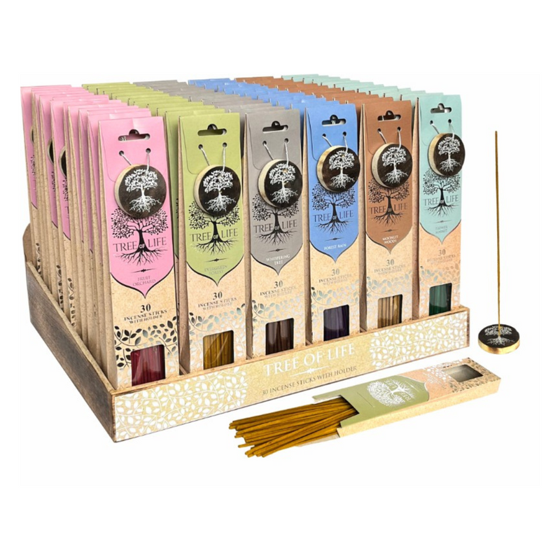 Ronis Tree of Life Incense 30 Sticks with Holder Assorted