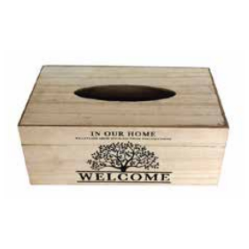 Ronis Tree of Life Wooden Tissue Boxes 24x13.5x10cm Ver2 Assorted