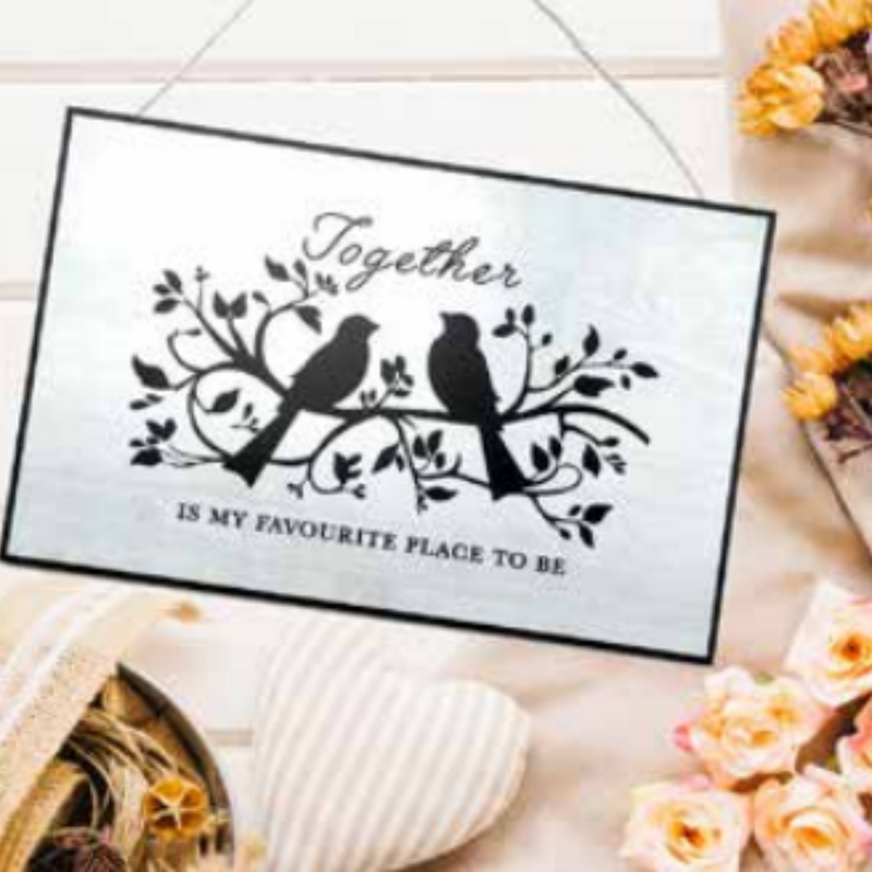 Ronis Tree of life Wooden Signs Black and White 20x30cm Assorted