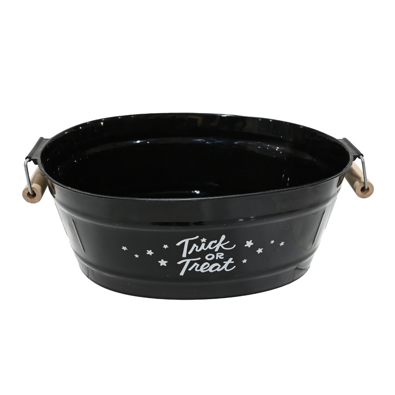 Ronis Trick Or Treat Oval Black Bucket 23cm