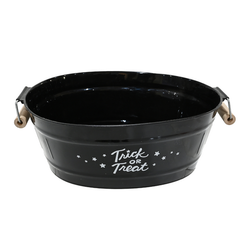 Ronis Trick Or Treat Oval Black Bucket 23cm