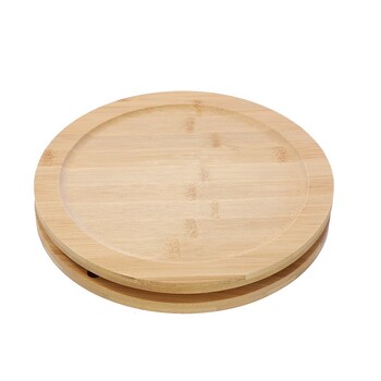 Ronis Turntable Bamboo 2 Tier 24.5x24.5x20cm