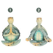 Ronis Turtle in Meditating Pose Marble Finish 17cm 2 Asstd – thumbnail