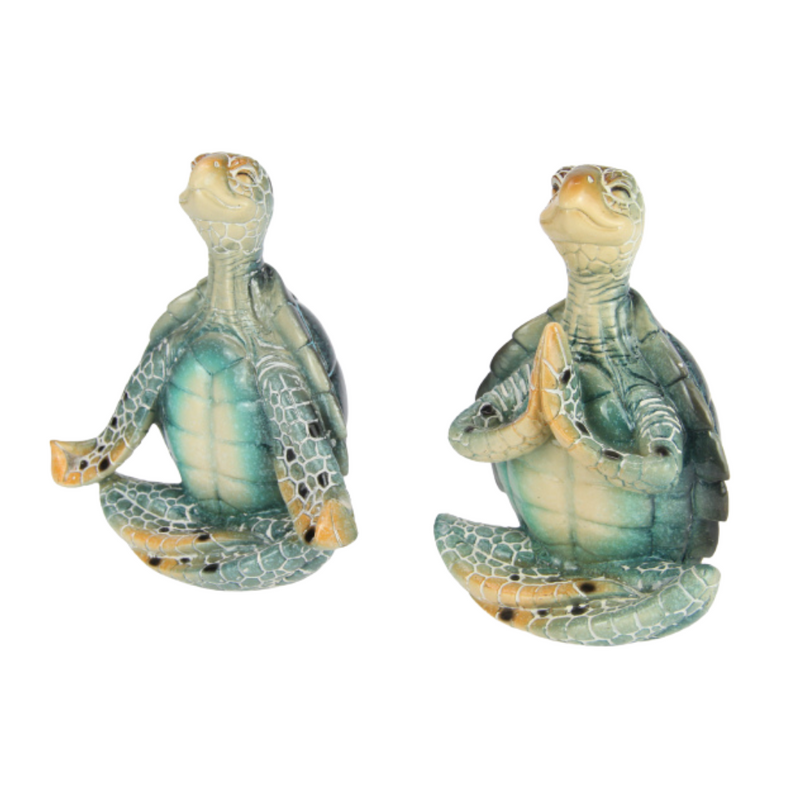 Ronis Turtle in Meditating Pose Marble Finish 17cm 2 Asstd
