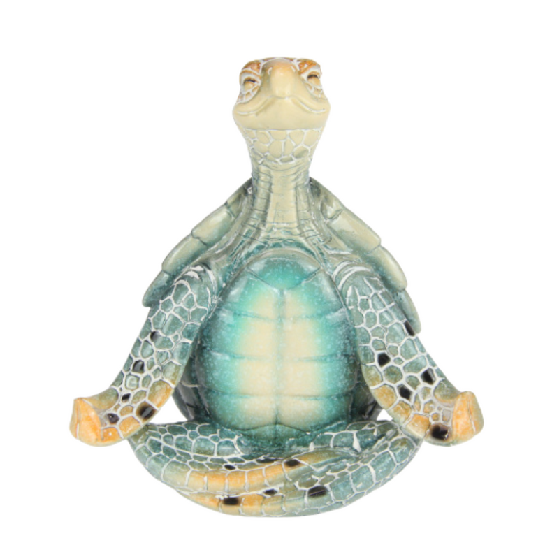 Ronis Turtle in Meditating Pose Marble Finish 17cm 2 Asstd