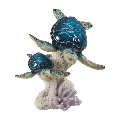 Ronis Twin Turtles on Coral 16cm