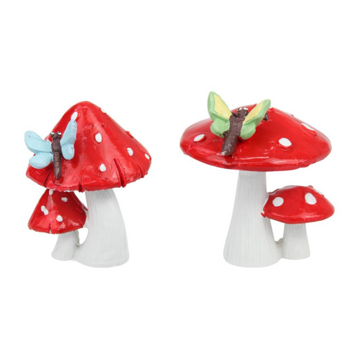 Ronis Twin Red Mushrooms with Dragonfly 8cm Assorted