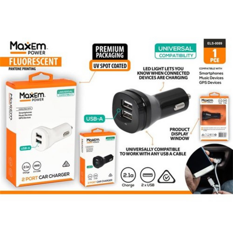 Ronis Twin USB Car Charger 2.1A