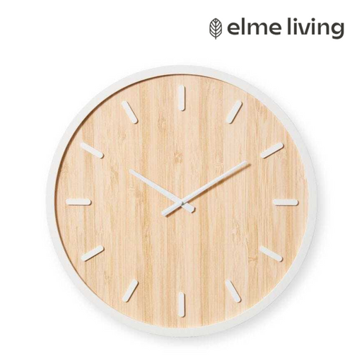 Ronis Tyson Wall Clock 60x4x60cm White/Natural