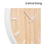 Ronis Tyson Wall Clock 60x4x60cm White/Natural – thumbnail
