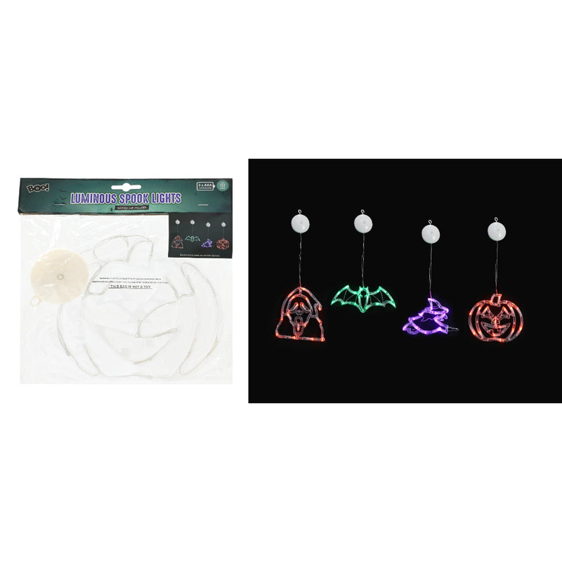 Luminous Spook Lights Suction Cup Assorted Halloween Lights