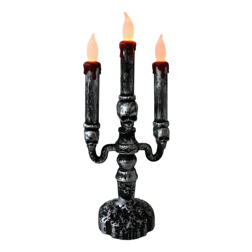 Light Up Skeleton Candelabra 32cm Halloween Lantern