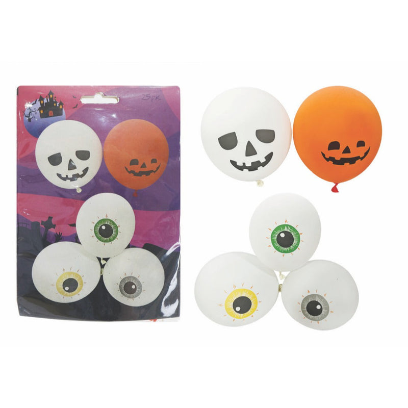 Halloween Balloons 25pk Assorted Halloween Balloons