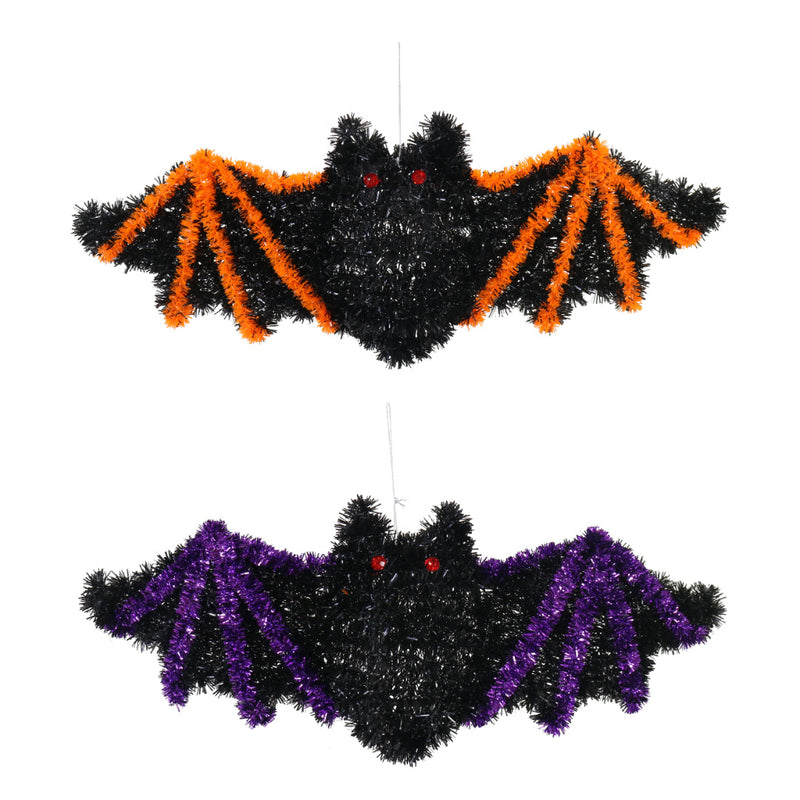 Hanging Tinsel Bat Halloween 46cm Halloween Tinsel