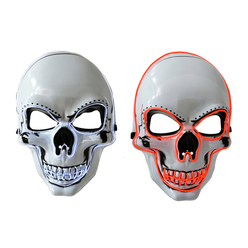 Stitched Light Up Evil Skull Mask Assorted Halloween Mask